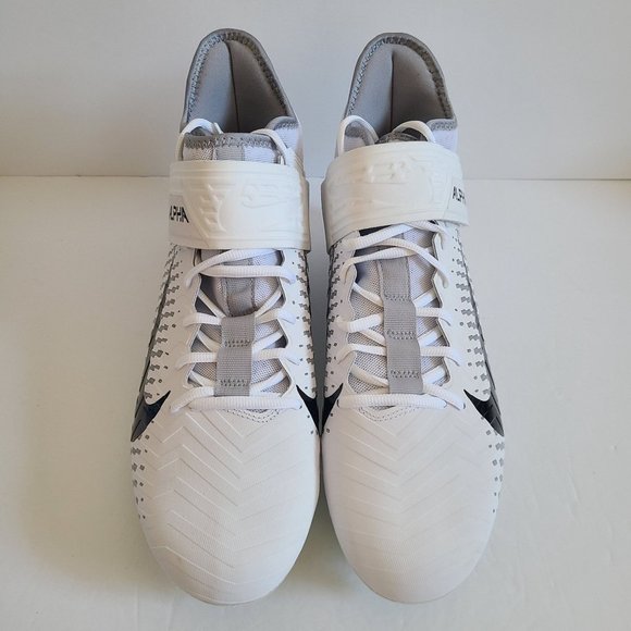 NEW Nike Alpha Menace Pro 2 Mid Football Cleats AQ3209-100 Size 12.5 White main image 7